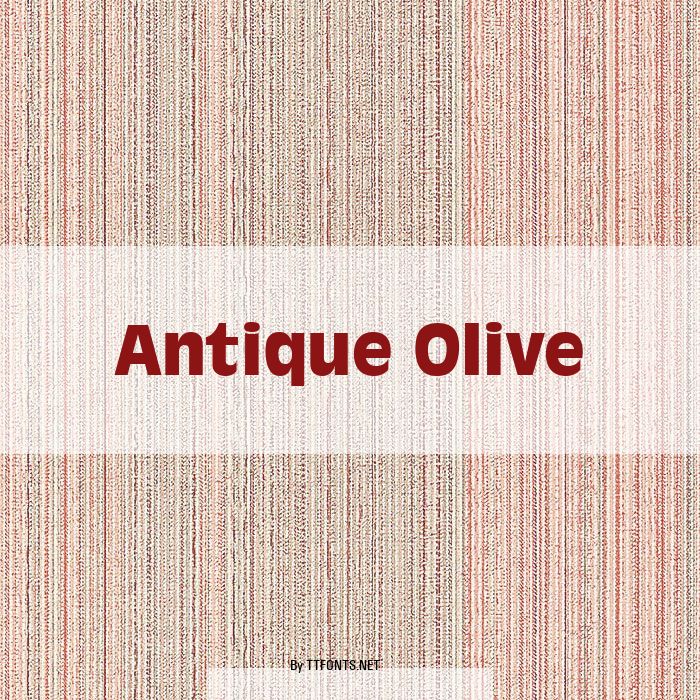 Antique Olive example